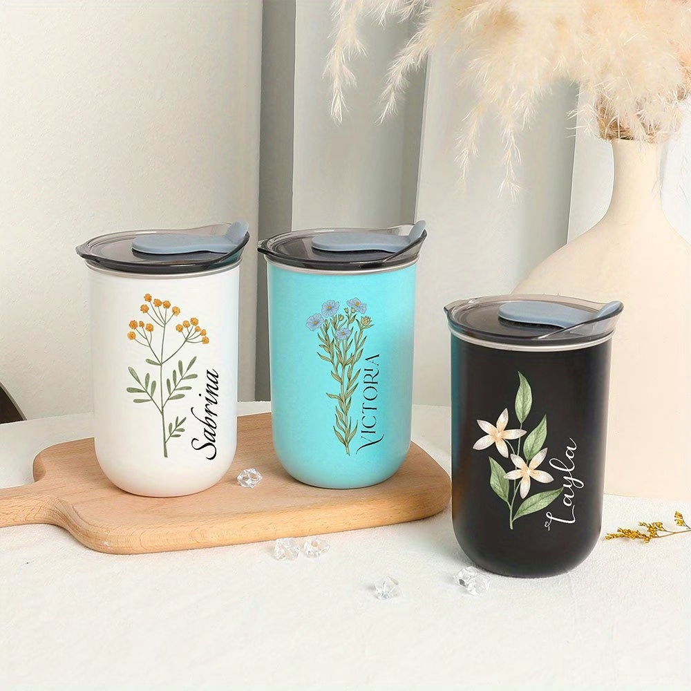 Customized birthday floral mug - Coffee Equipment Gift recension och pris