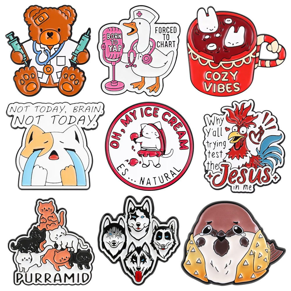 Cute Doctor Bear Pin Goose Nur - Coffee Equipment Gift recension och pris