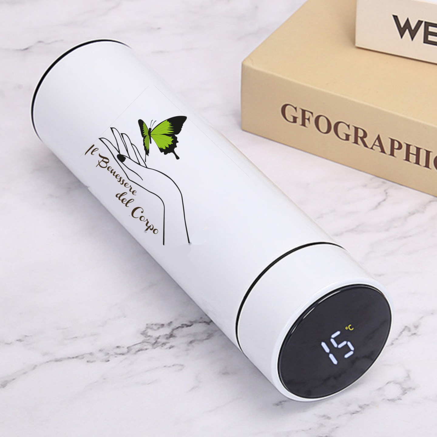 Vacuum Water Bottle Smart Disp - Coffee Equipment Gift recension och pris